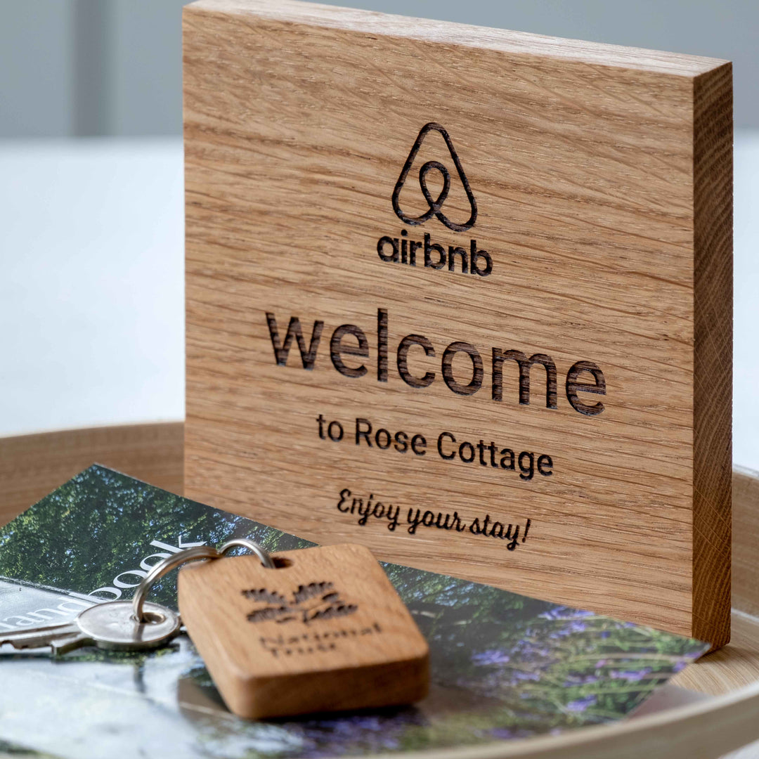 Engraved Wood Sign for Airbnb Host