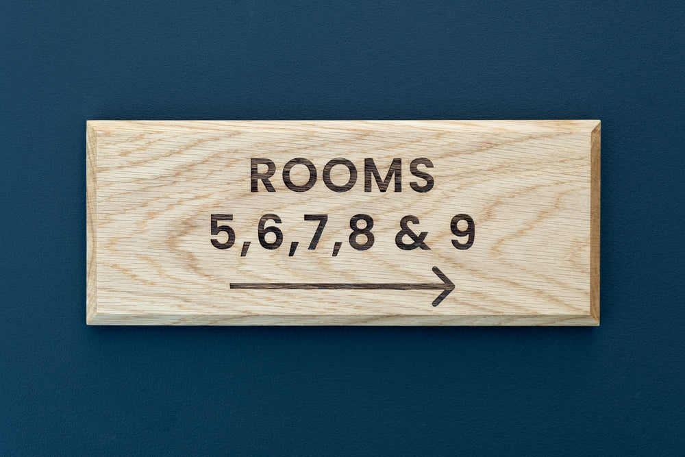 Timbersmiths Wood Directional Sign_Room Directional Sign