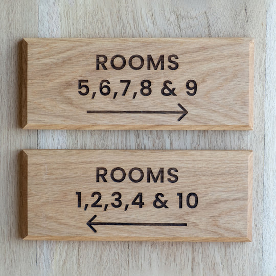 Timbersmiths Wood Directional Sign_Room Directional Sign