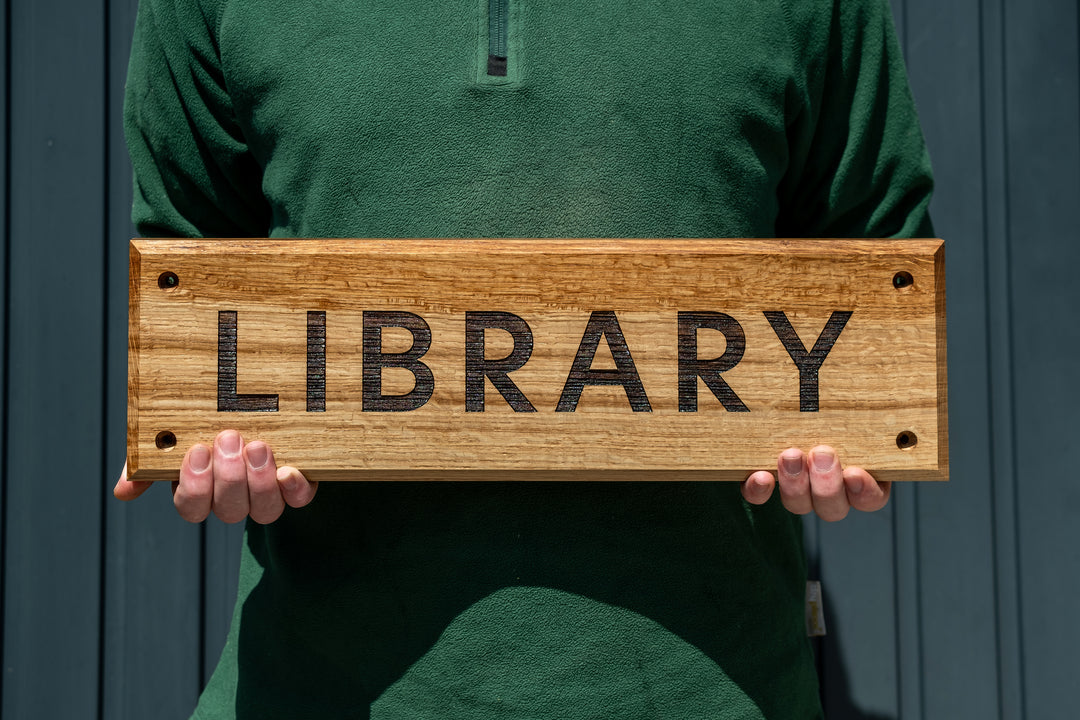 Timbersmiths Wooden Business Sign Library