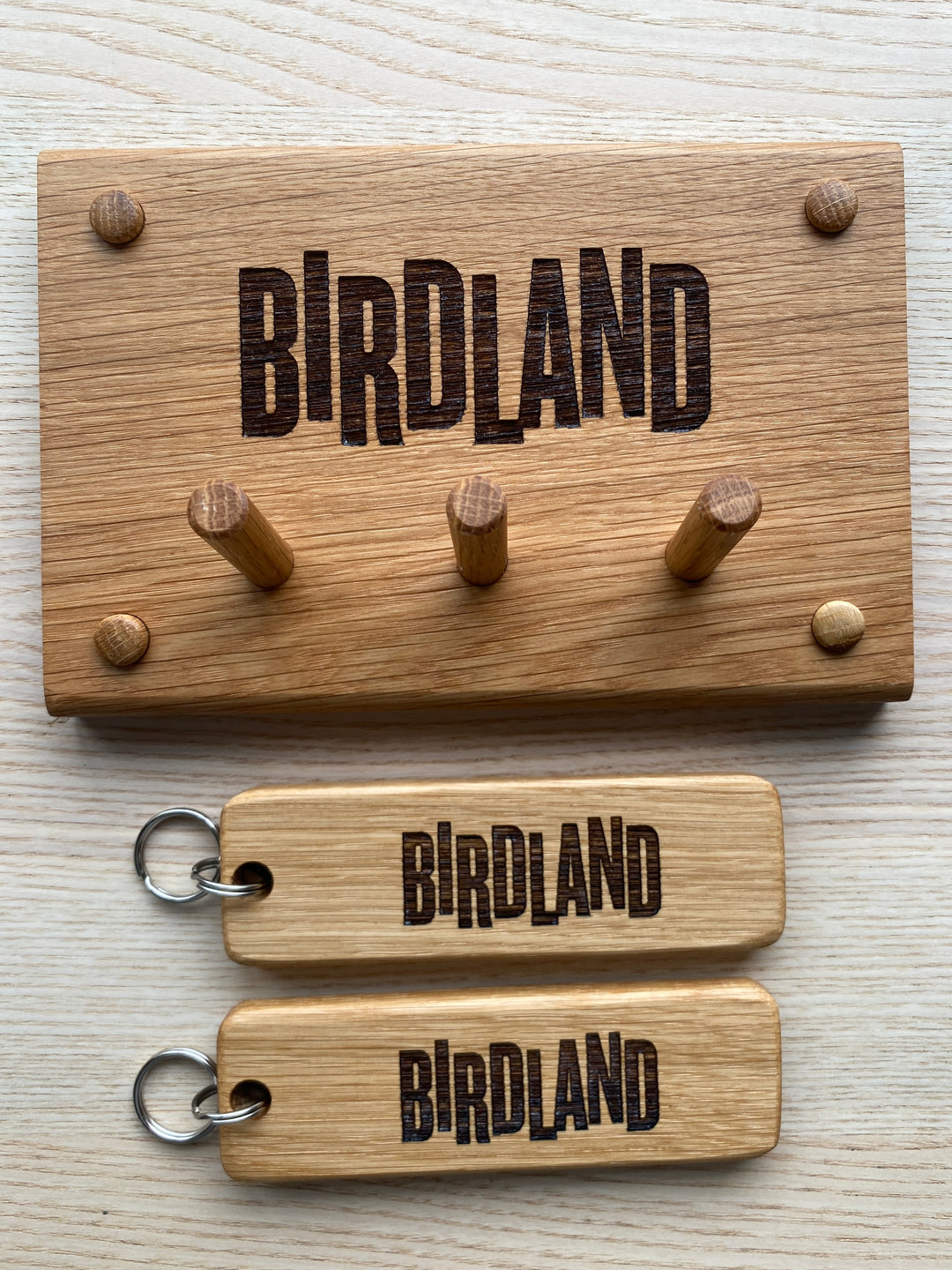 Custom Key Rack with Keyrings  - Birdland