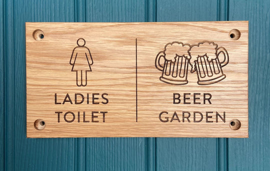 Ladies Toilet Beer Garden Sign