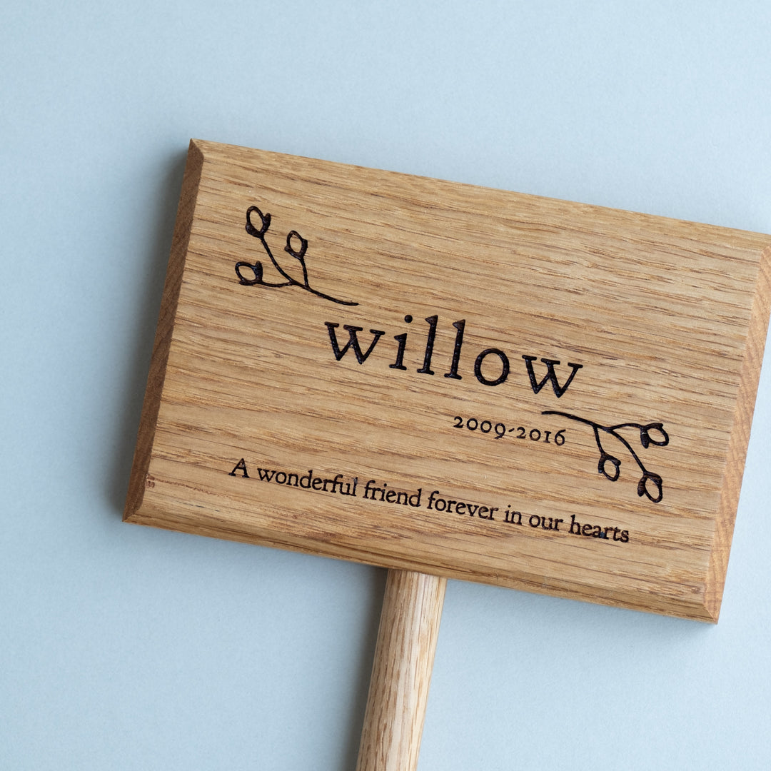 Willow A wonderful friend forever in our hearts_memorial plaque1