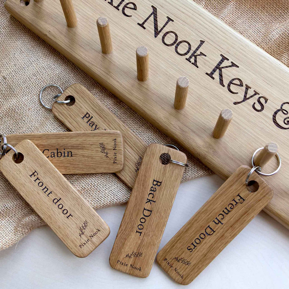 Oak Personalised Key Rack