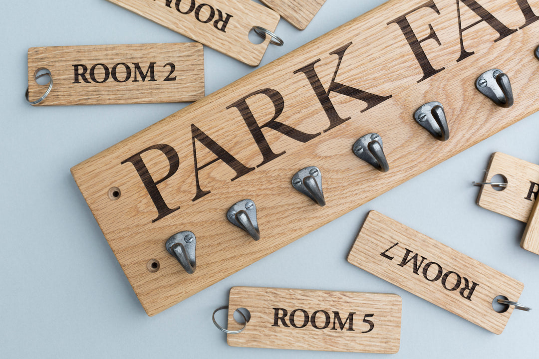 Oak Personalised Key Rack - Timbersmiths