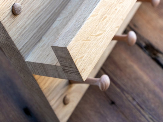 Wooden Key Rack with Shelf