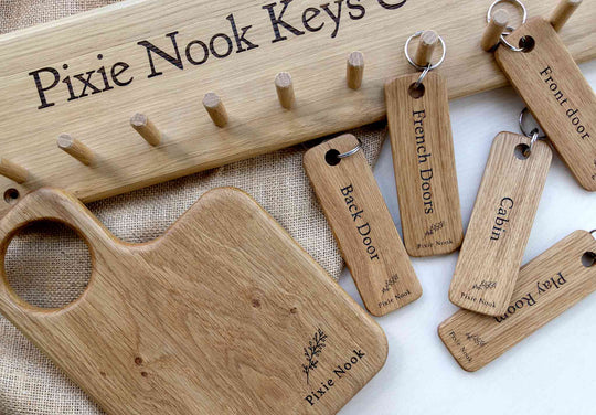 Custom Keyrack for wall, keyrings and chopping board