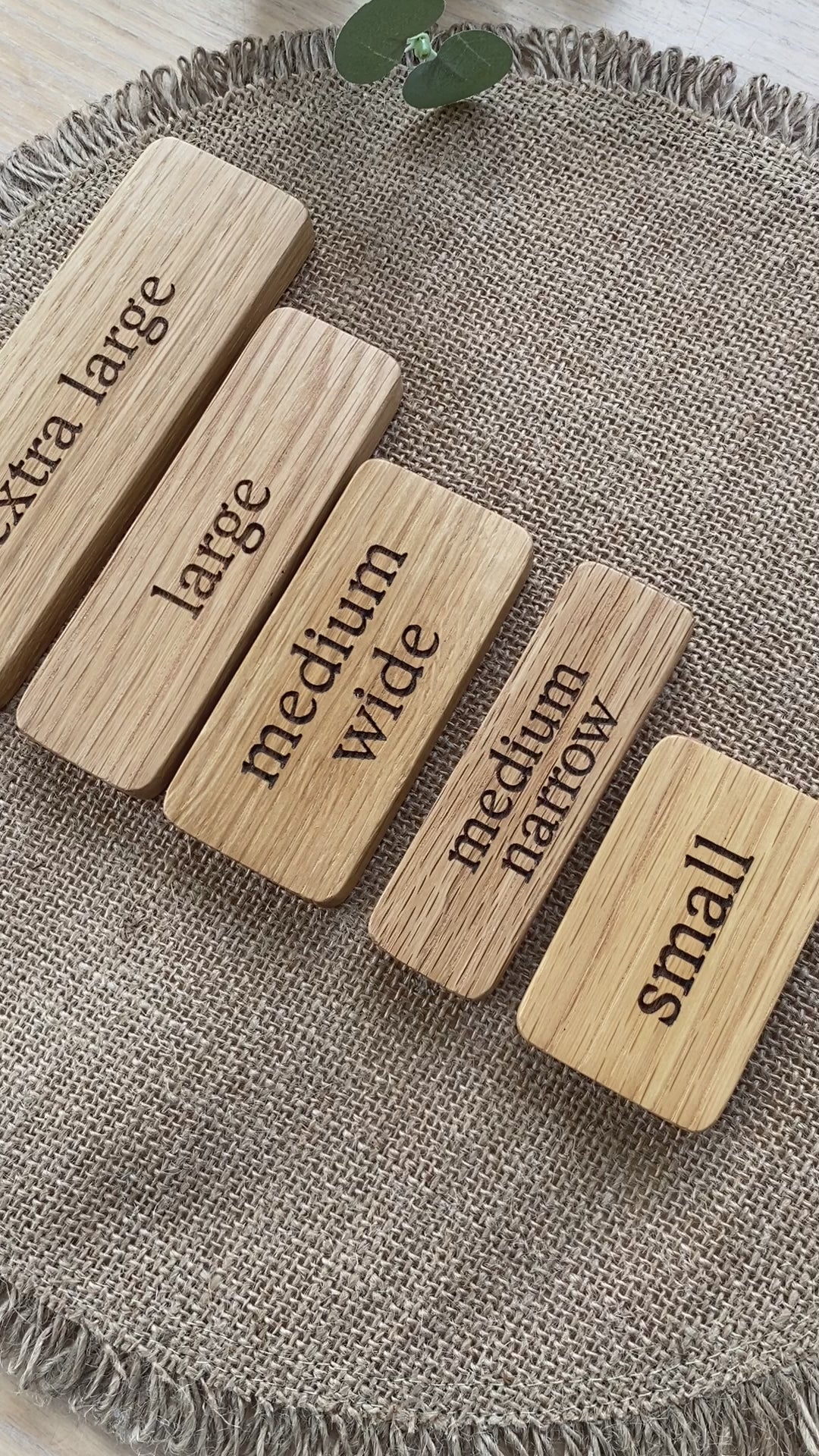 Engraved wooden keyring sizes Timbersmiths 