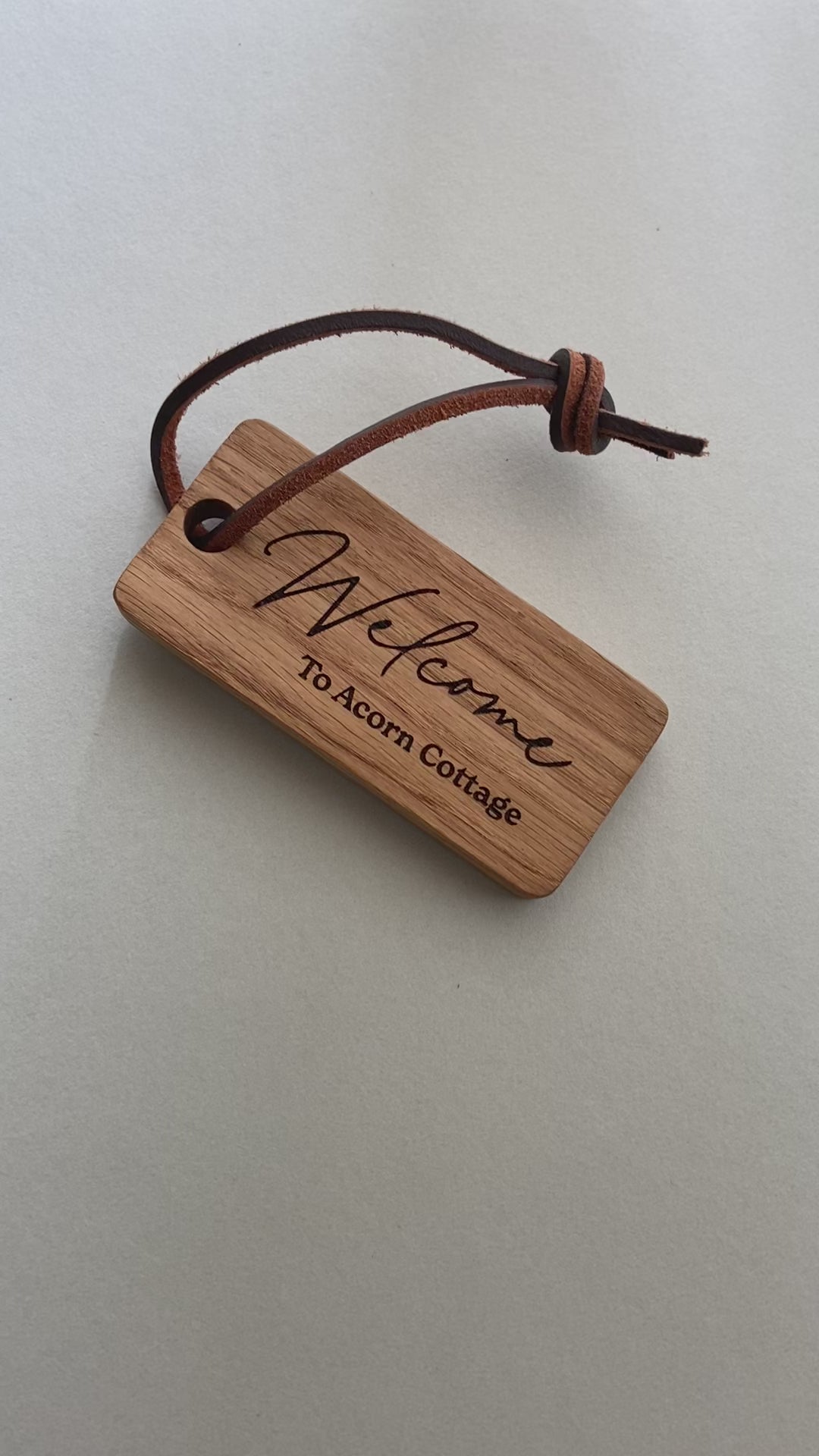 Welcome Hamper Label, Wood Gift Tag