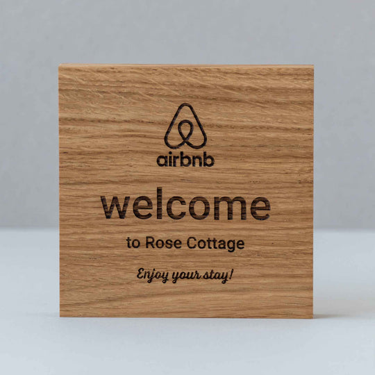 Airbnb wooden sign