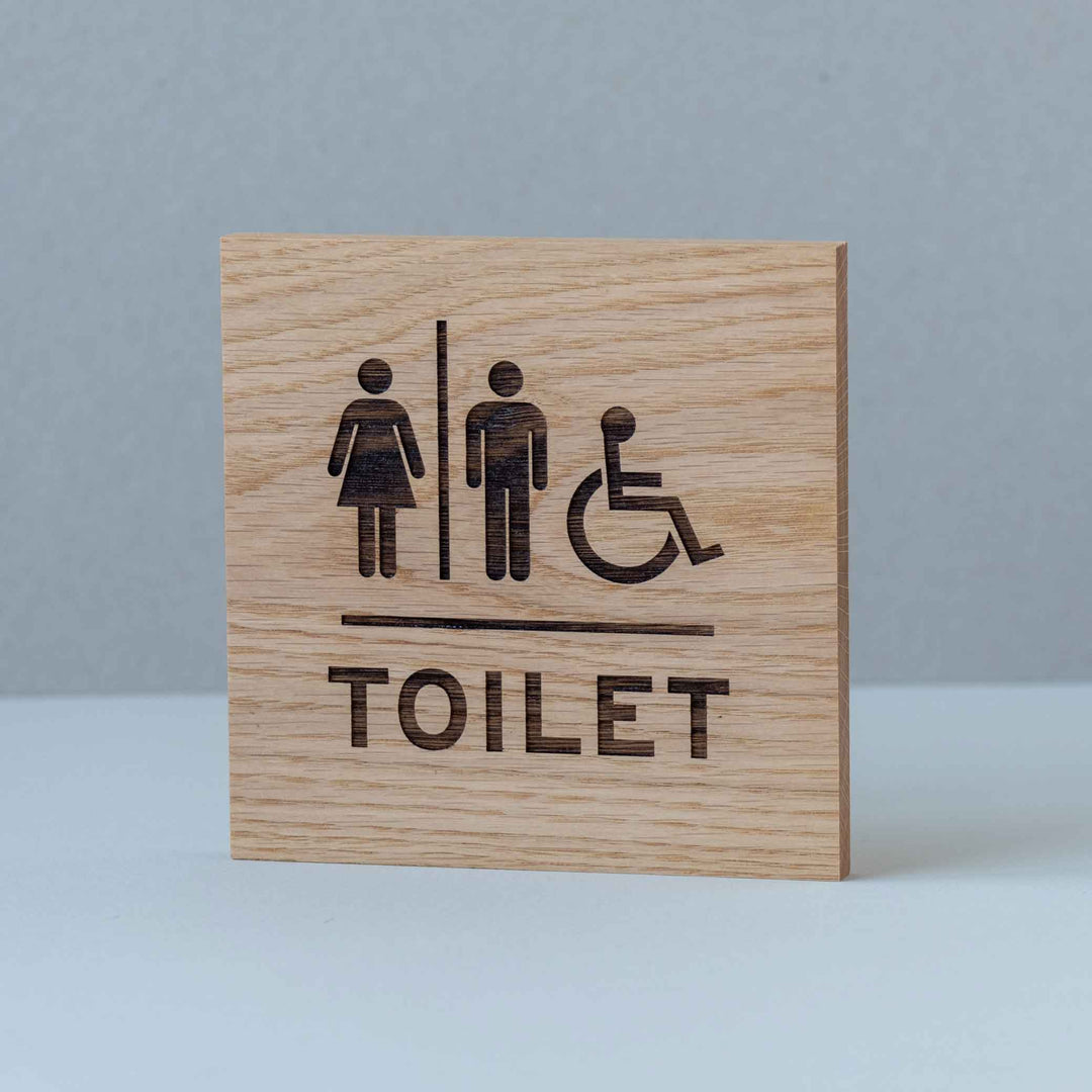 Unisex Accessible Toilet Sign