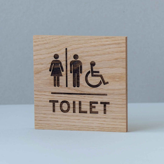 Unisex Accessible Toilet Sign