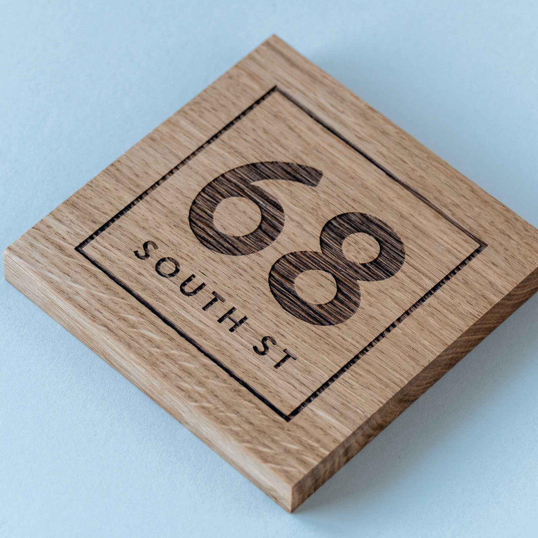 Wooden House Number Signs