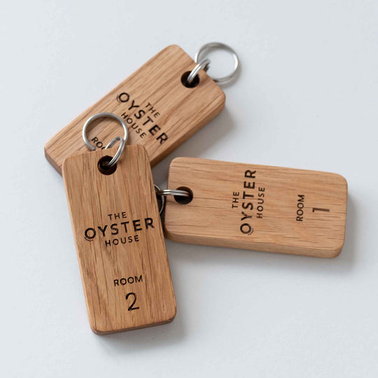 Engreved wooden Hotel Room Key Fobs