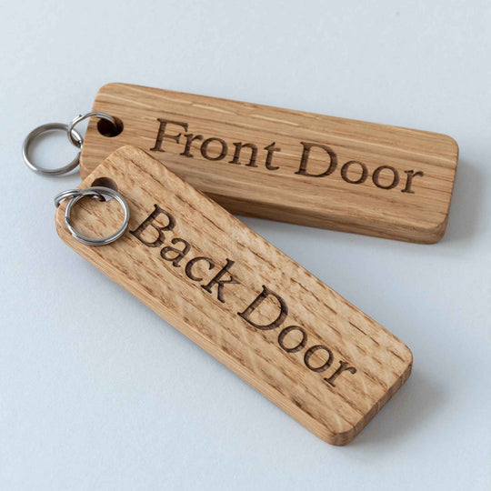 Front Door, Back Door Wooden Keyring