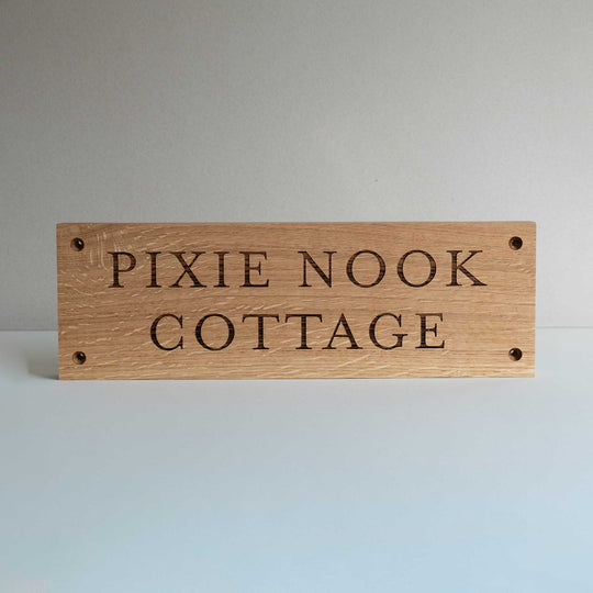 Timbersmiths Wood House Sign Pixie Nook Cottage