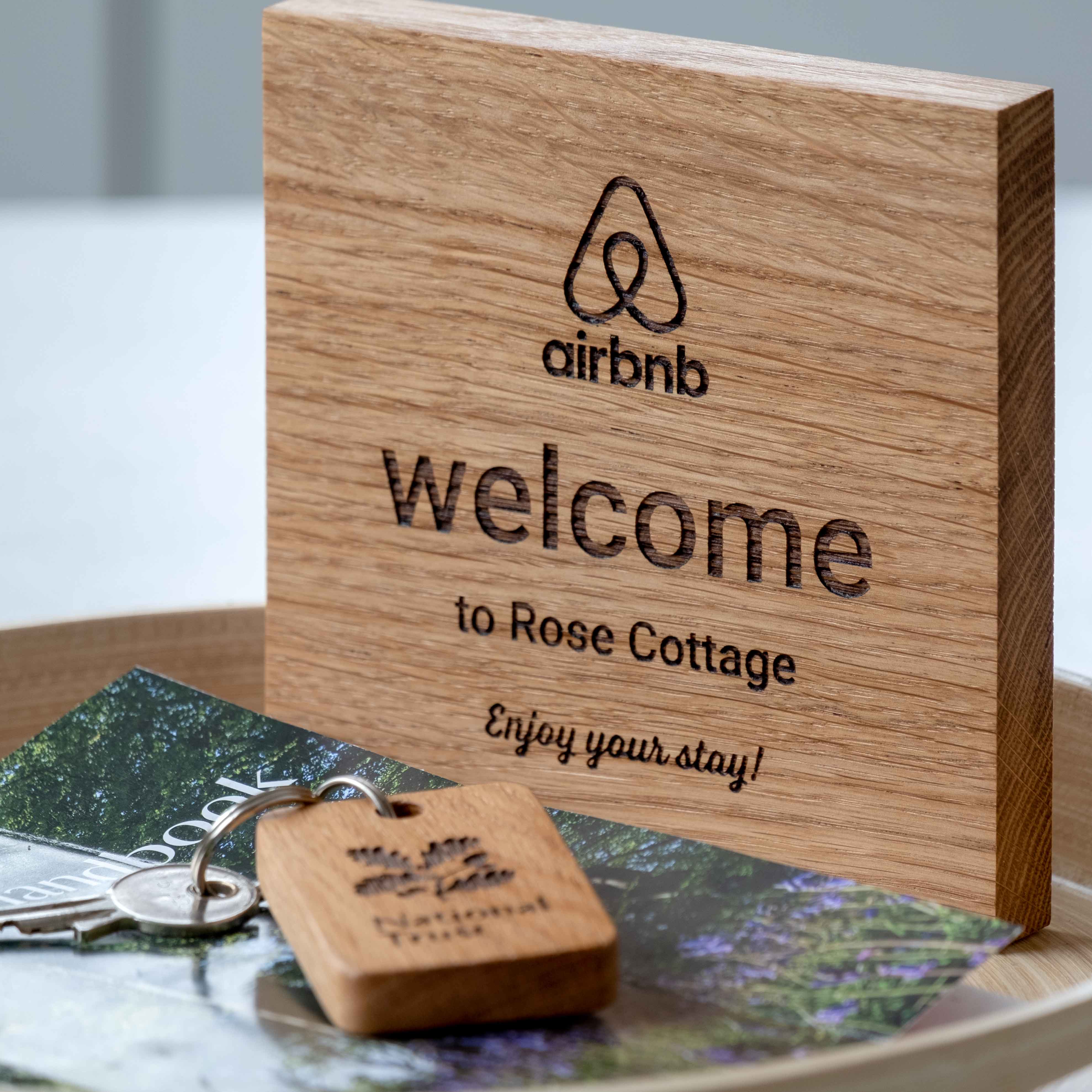 Engraved Wood Sign for Airbnb Host 